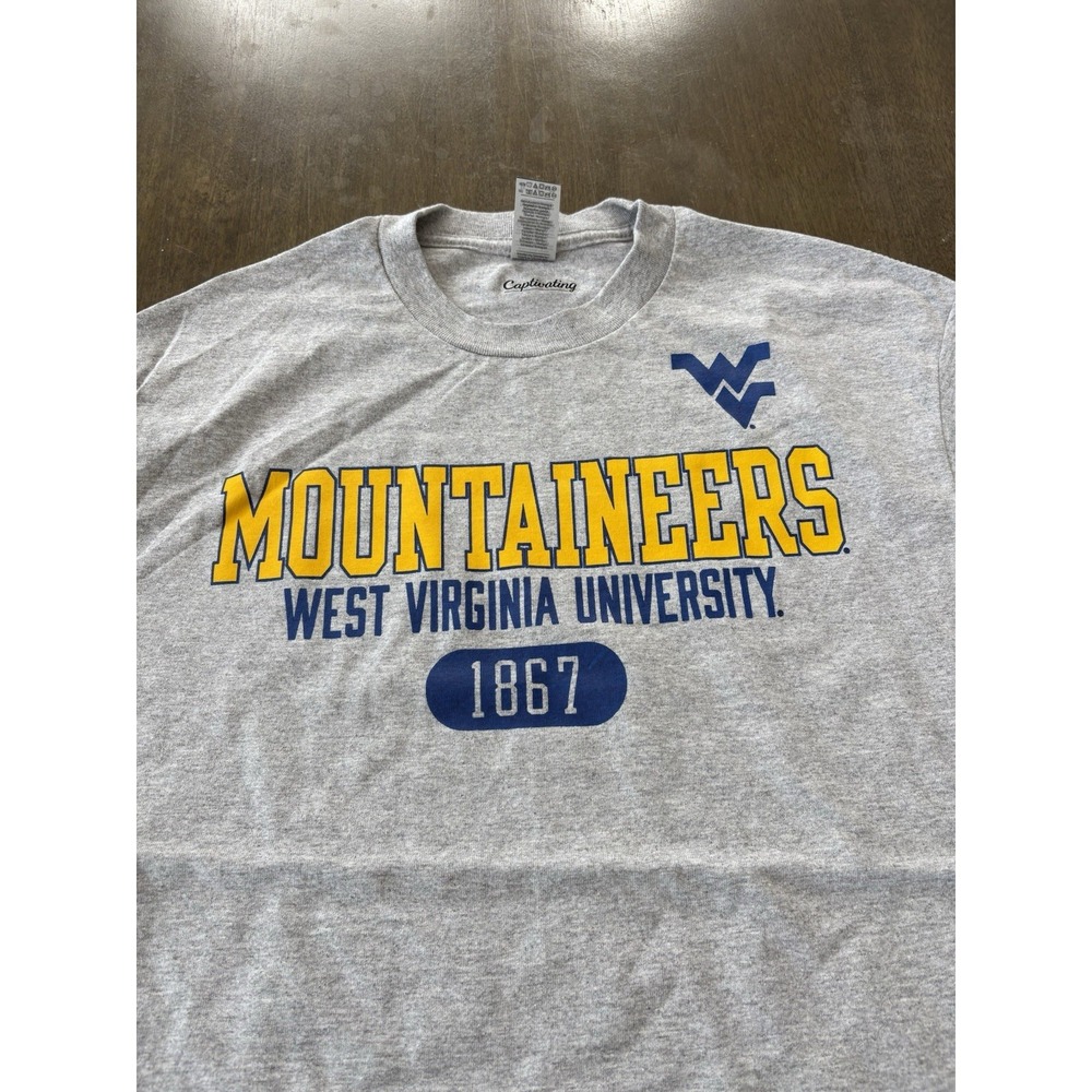 West Virginia Mountaineers‎ T-Shirt Men's Medium  NWOT Captivating Gray NCAA